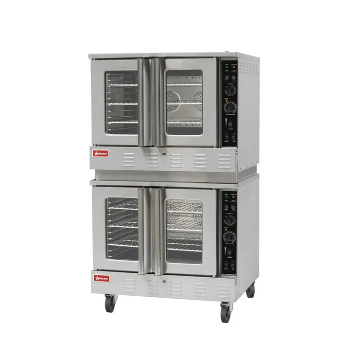 Omcan  CE-CN-0002-NG 40″ Convection Oven Double Deck Full Size 120,000 BTU – Natural Gas - Continental Restaurant Equipment