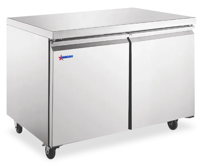 Omcan  FR-CN-0008-HC 36″ Undercounter Freezer 2-Door Stainless Steel 8.7 cu. ft / 246 L Capacity - Continental Restaurant Equipment