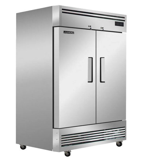 Omcan  RE-TH-0041-HC Juneau 54″ Reach-in Refrigerator 2-Door Stainless Steel 39 cu.ft. Capacity, 115 V, 410 W