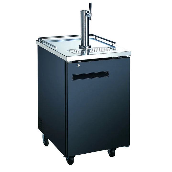 Omcan  BD-CN-0007-HC 24″ Single Solid Door Kegerator / Beer Dispenser with 1 Tap – 6.5 cu.ft. Capacity - Continental Restaurant Equipment