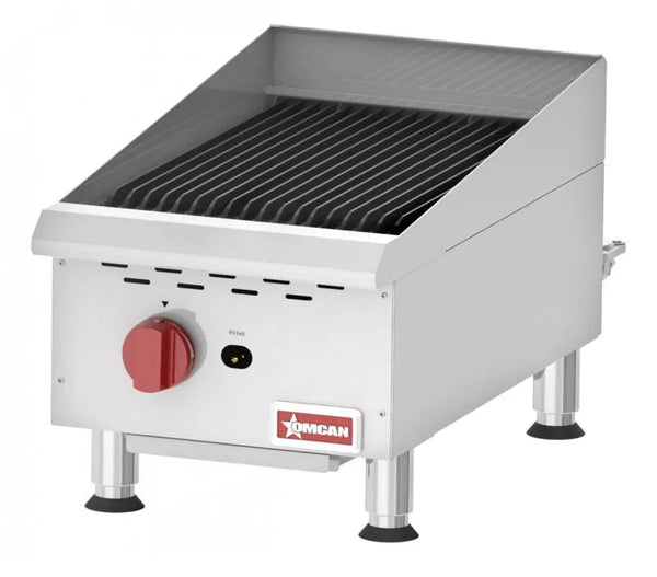 Omcan  CE-CN-CBR15 15″ Elite Countertop Radiant Gas Charbroiler, 1 Burner, 40,000 BTU