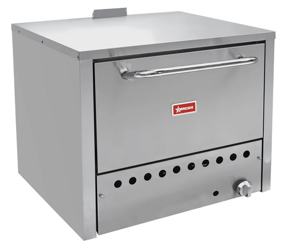 Omcan  PE-CN-36P31 31.5″ Single Chamber Countertop Pizza Oven – Natural Gas 32,000 BTU - Continental Restaurant Equipment