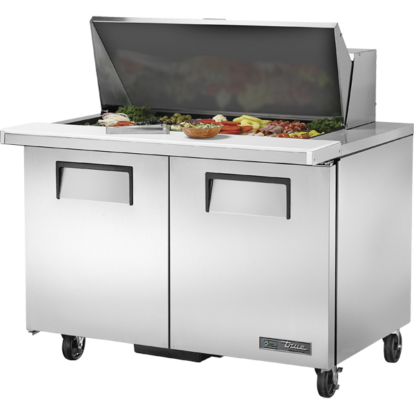 True TSSU-48-18M-B-HC 48" Mega-Top Solid Door Sandwich/Salad Unit