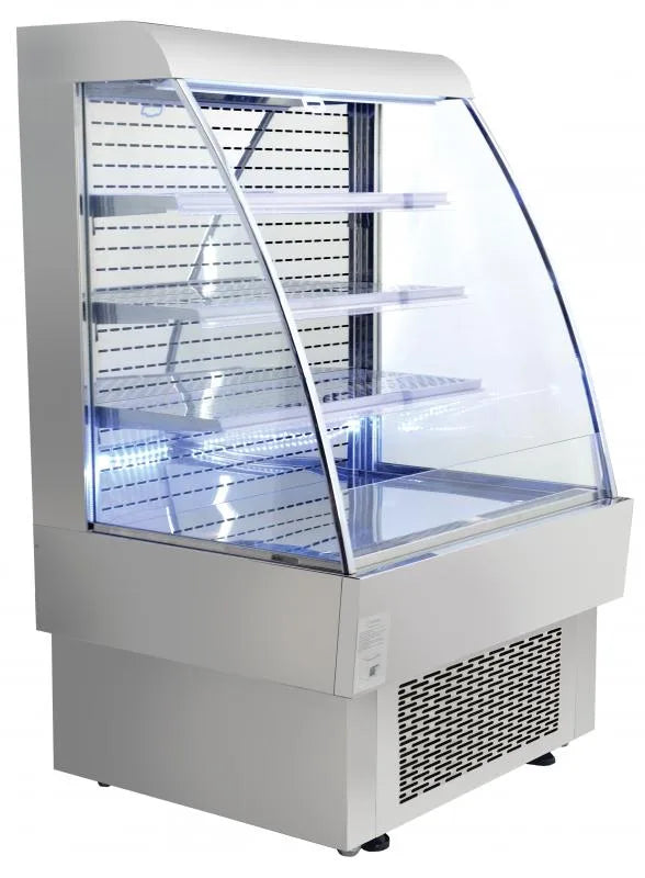 Omcan  RS-CN-0380 39″ Grab-and-Go Open Refrigerated Floor Display Showcase, 380 Liter (13.42 cu.ft) – 110V, 1.7 HP (1280 W) - Continental Restaurant Equipment