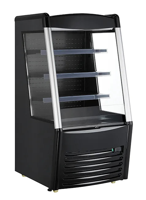 Omcan  RS-CN-0260 28″ Grab-and-Go Open Refrigerated Self-Serve Display Case with 9.18 cu.ft. Capacity -Black - Continental Restaurant Equipment