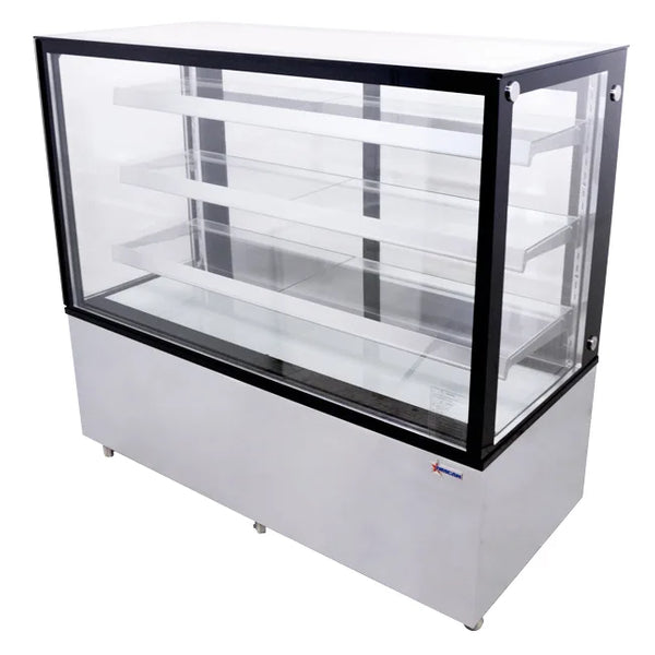 Omcan  RS-CN-0471-S 60″ Square Glass Floor Refrigerated Display Case,  23.66 cu.ft. (670 Liter)