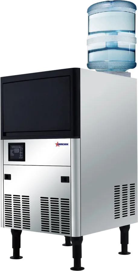 Omcan  IC-CN-0089ST 20″ Ice Maker Machine with Dual Water Input and 33 lb. Ice Bin – Ice Yield 80 lb. per Day, Energy Star - Continental Restaurant Equipment