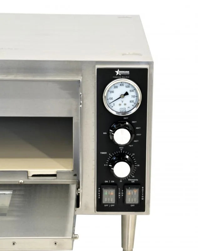 Omcan  PE-CN-1800-S Countertop Single Quartz Pizza Oven - Continental Restaurant Equipment