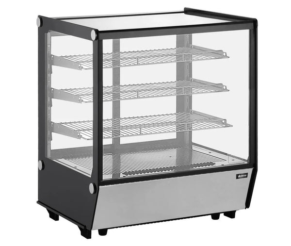Omcan  RS-CN-0145S-5 28″ Countertop Square Glass Refrigerated Display with 5 cu.ft. (145 Liters) Capacity – 110-120V, 350W