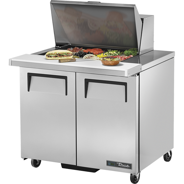 True TSSU-36-12M-B-HC 36" Mega-Top Solid Door Sandwich/Salad Unit
