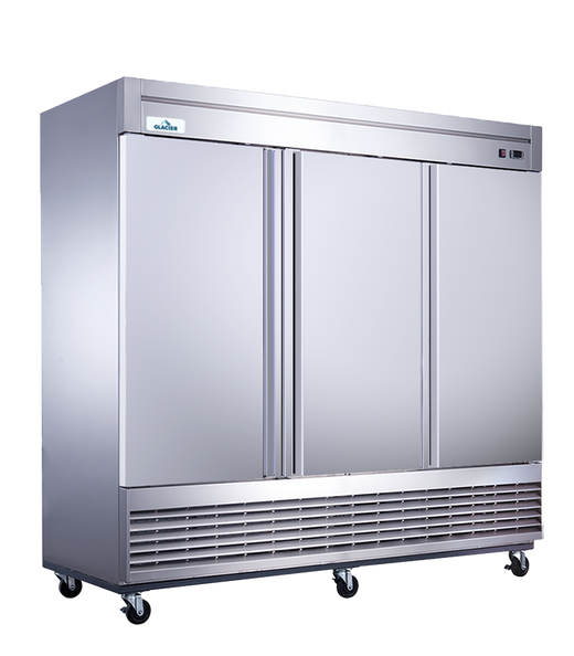 Glacier Reach-in Refrigerator GR-3 Three Door Bottom Mount - Continental Restaurant Equipment