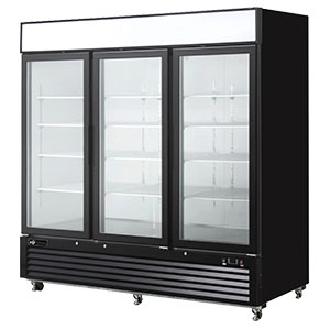 EFI C3-82GDVC Glass Door Merchandiser Refrigeration - 3 Doors 82 Inches Wide - Continental Restaurant Equipment