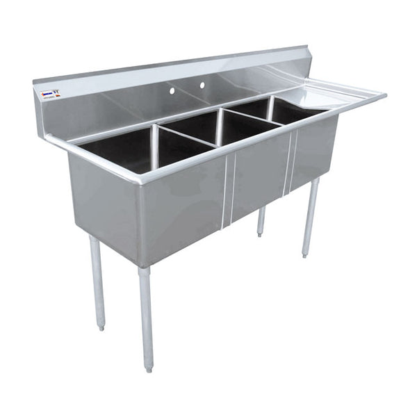 Omcan Canada 43777 Three (3) Compartment Sink - Continental Restaurant Equipment