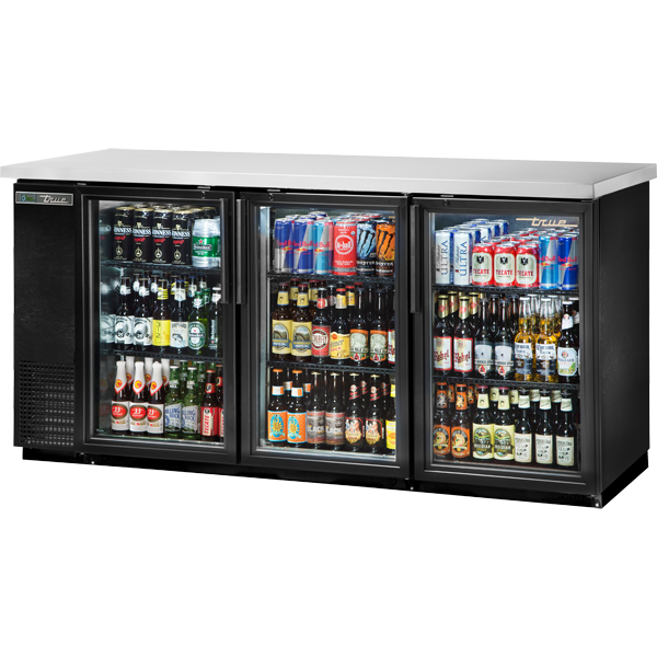 True TBB-24-72G-HC-LD 73" Glass Swing Door 24" Back Bar Cooler - Continental Restaurant Equipment