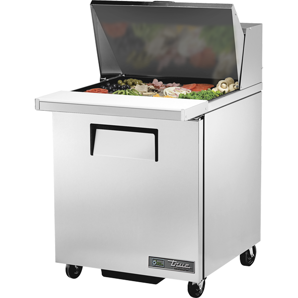 True TSSU-27-12M-B-HC 27" Mega-Top Solid Door Sandwich/Salad Unit