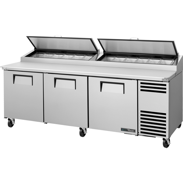 True TPP-AT2-93-HC 93" Solid Door Pizza Prep Table
