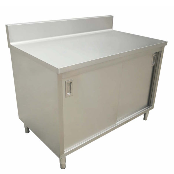 30″ x 72″ worktable with cabinet and sliding doors item: 45283 - Continental Restaurant Equipment