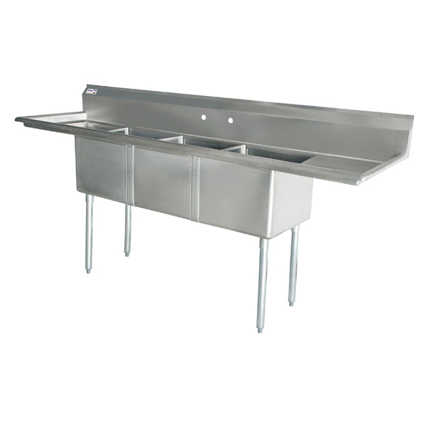 Omcan Canada 43756 Three (3) Compartment Sink - Continental Restaurant Equipment