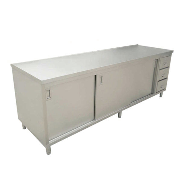 30″ x 60″ stainless steel worktable with cabinets and drawers item: 44196 - Continental Restaurant Equipment