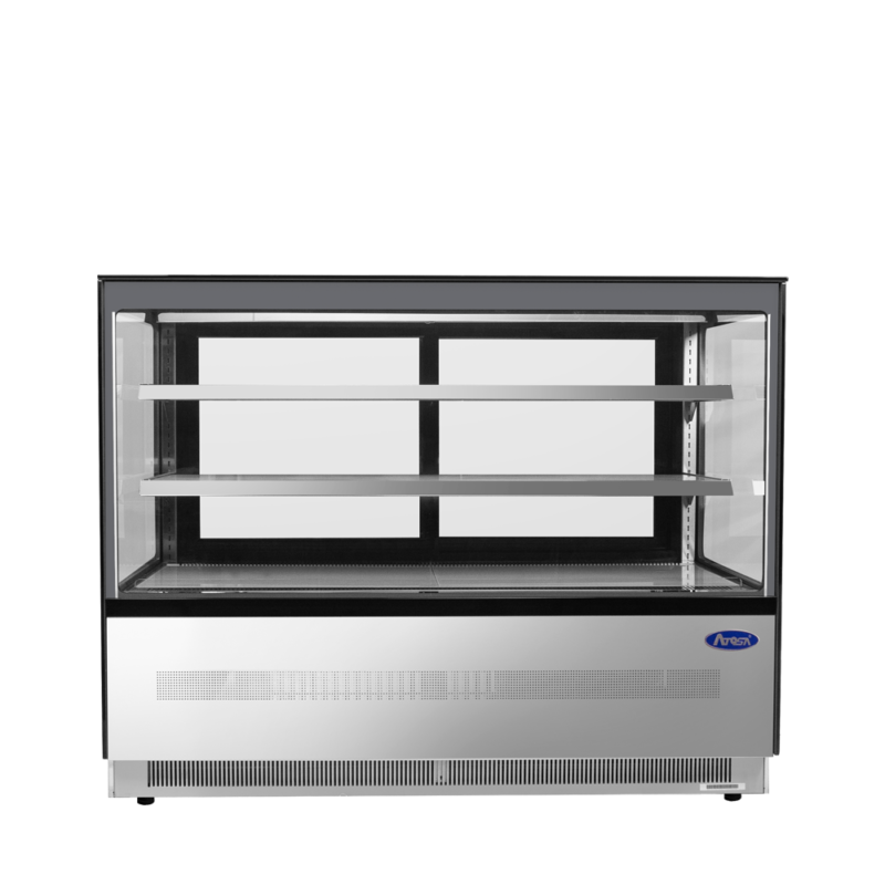 Square Glass Refrigerated Display Cases Floor Model